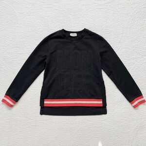 Moncler Girls' Big Logo Sweatshirt, Black‎